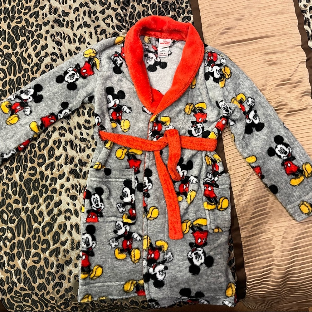 Disney Jr Mickey Mouse Fleece Robe Toddler 5T